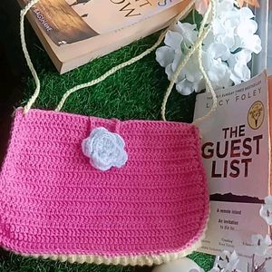 Crochet pink Bag