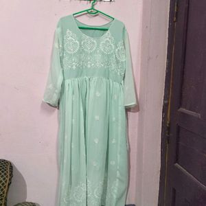 Chicken Kari Georgette Kurta Set