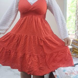 Sexy Red Babydoll Dress For Night / Casual Wear