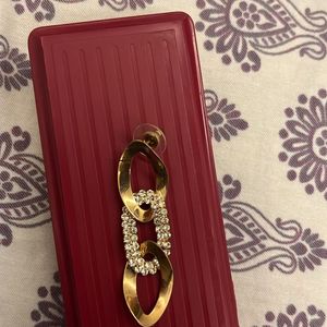 Ethnic And Western Gold Diamond Earrings