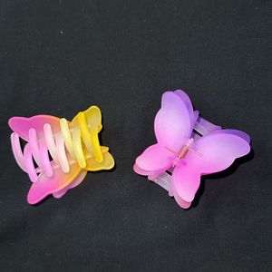 Korean Butterfly Hair Claw Clip Pack Of 2