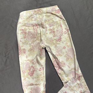 Floral Jeans XS