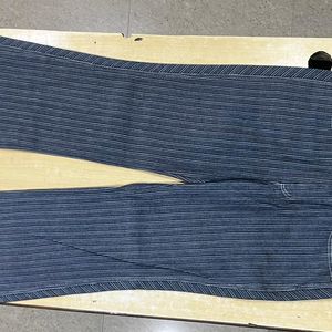 Surplus Grey Striped Jeans For Woman