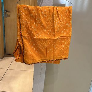 Orange Bandhani Dupatta