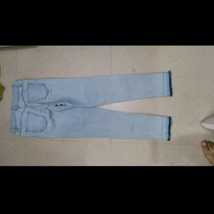 Women  High Waist Blue Jeans