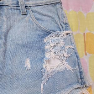 Denim Skirt And Shorts