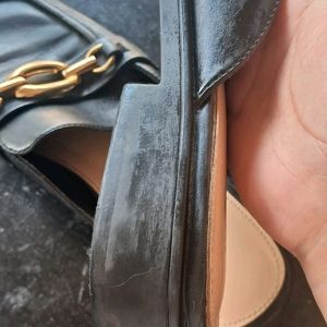 Branded Leather Mule