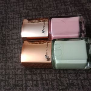 My Glamm Pastel Color Nail Polish (Pink & Green)