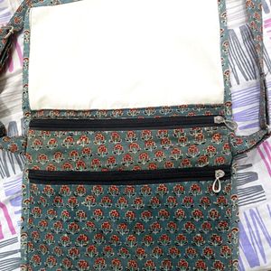 Ajrakh Pattern Cotton Sling Bag