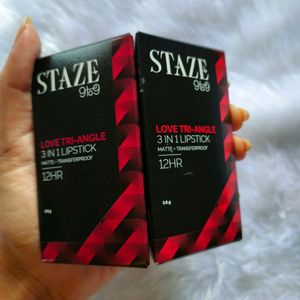 Staze Beauty 3-in 1 Lipstick (Combo)