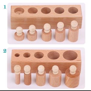 Wooden Knobbed Cylinders - Plain