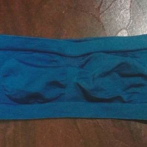 2 Pieces Blue Non Padded Tube Bra