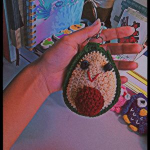 Avocado crochet Keychain