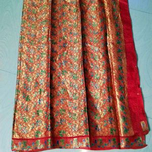 Red Colour Cotton Silk Saree