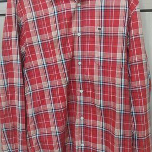 Red Color Peter England Check Shirt