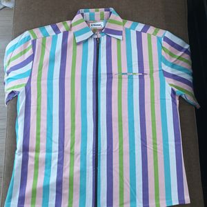 Pastel Striped Handloom Overshirt (Unisex)