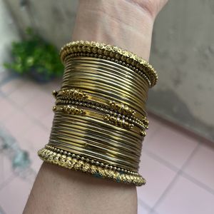 Golden Bangles Set