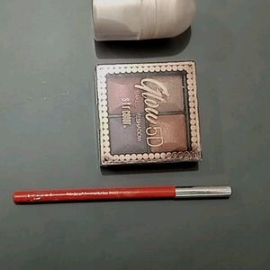 Eyeshadow Palatte And Highlighter Lipliner