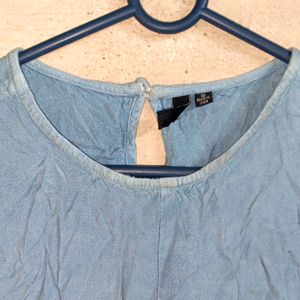 Ladies Fashion Crop Top Blue