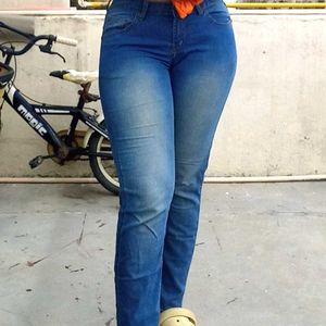 Low Waist Blue Slim Skinny Fit Jeans