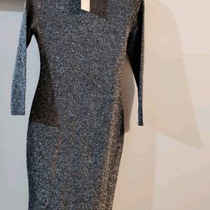 Silver Midi Dress