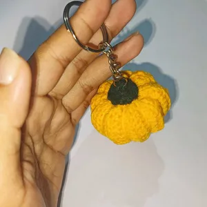 Crochet Pumpkin Keychain