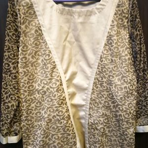 Women Top Leopard Sleeves