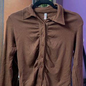 Brown Full Sleeves Top