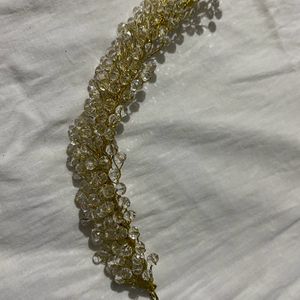 Crystal Floral Hair Accessories In Base Golden