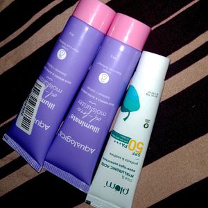 Combo Of 2 Aqualogica Moisturizer+1 Plum Sunscreen