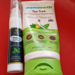 Mamaearth Facewash And Under Eye Gel Indusorganic