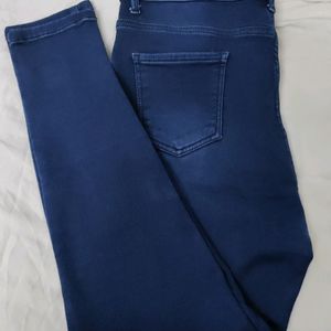 Navy Blue High Waist Skinny Fit Jeans for women