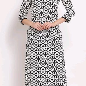 B/W Printed Kurti