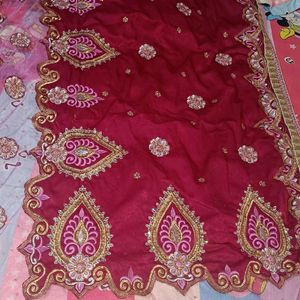 Heavy Net Velvet Lehenga Saree