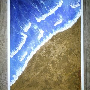 Textured beach painting