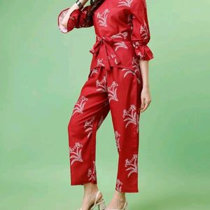 Floral Printed Flared KurtaPlazo Set