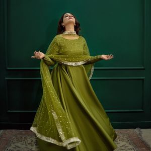 Anarkali Kurti For Mehendi Faction