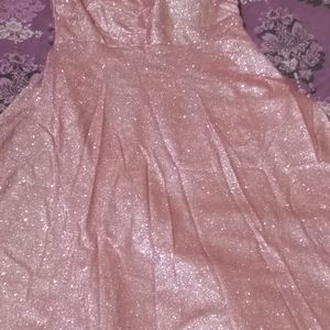 Peach Gown Party Wear