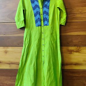 Beautiful Green Cotton Kurta