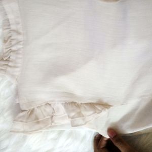 dreamy coquette off white midi dress