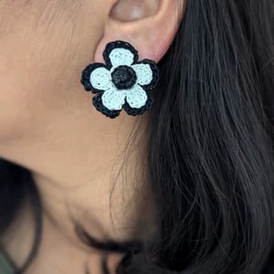 Handmade Crochet Flower Earrings