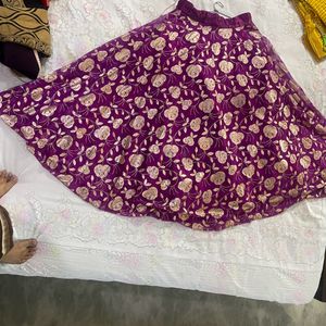 Goilden Foil Print Lehenga