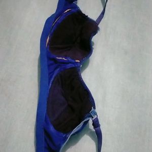 Blue Padded Bra