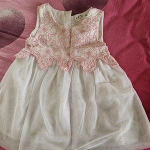 White And Pink Baby Gown