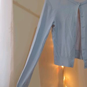 H&M Light Blue Knit Cardigan