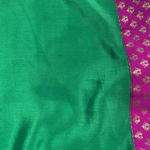 Green Saree With Blouse