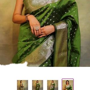 Kanjivaram Pure Silk Banarasi Saree With Blause