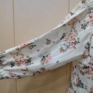 Floral White Printed Top (Women)