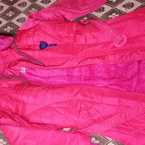 Pink Beautiful  Winter Jacket For Women