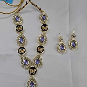 V Shape Kundan Necklace